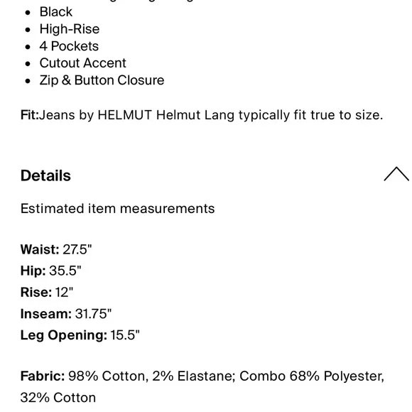 HELMUT LANG Cut Out Straight Leg Jeans - Picture 9 of 9